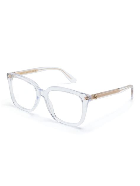 gucci clear square glasses|transparent Gucci glasses.